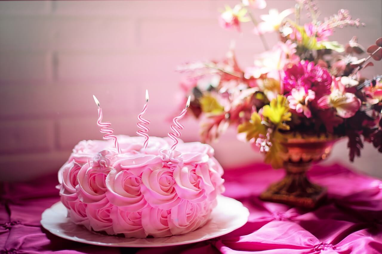 Фото с тортом на день рождения